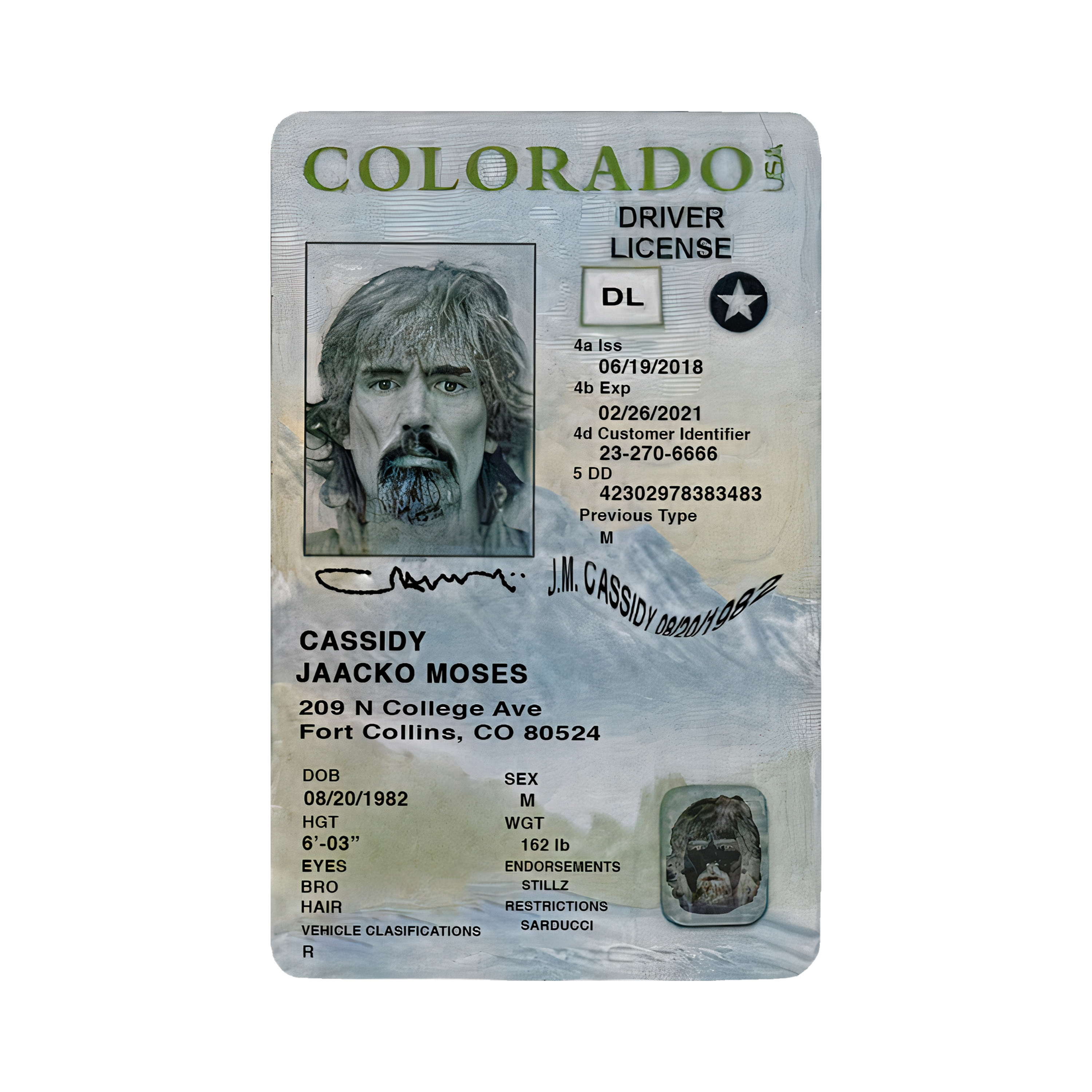 colorado id card number