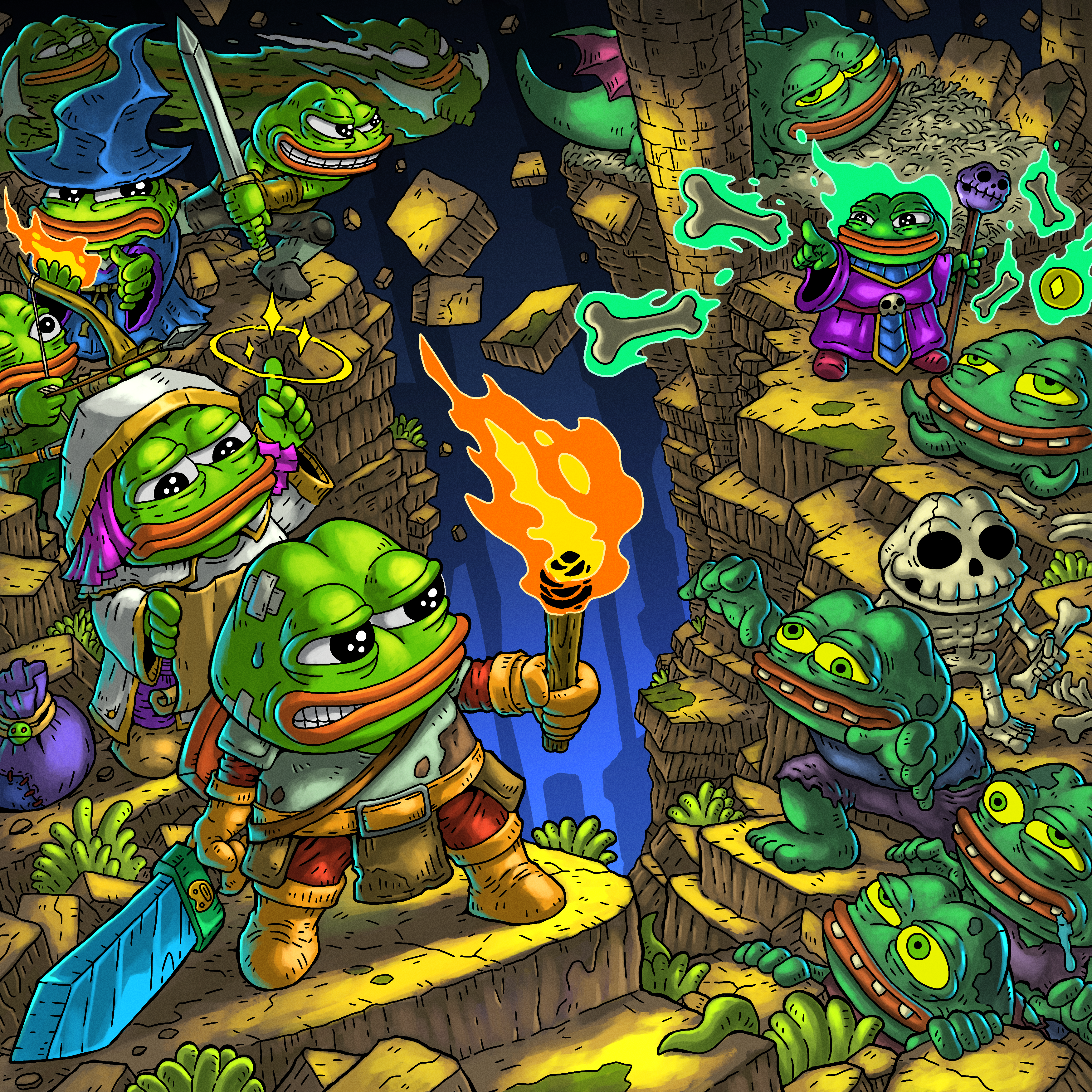 Crypt of Pepe Necromancer #43/88 | Foundation