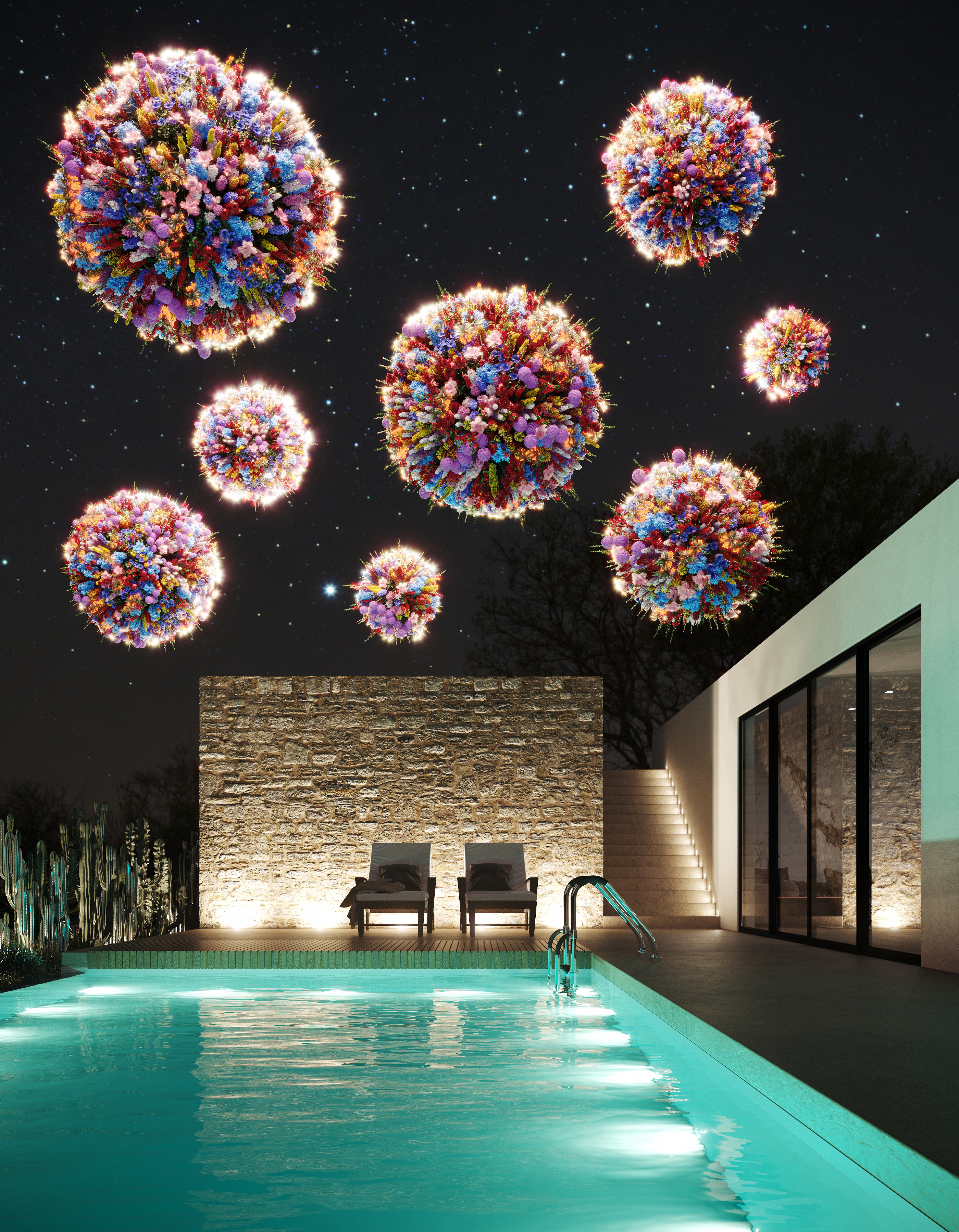 Stars full of flowers