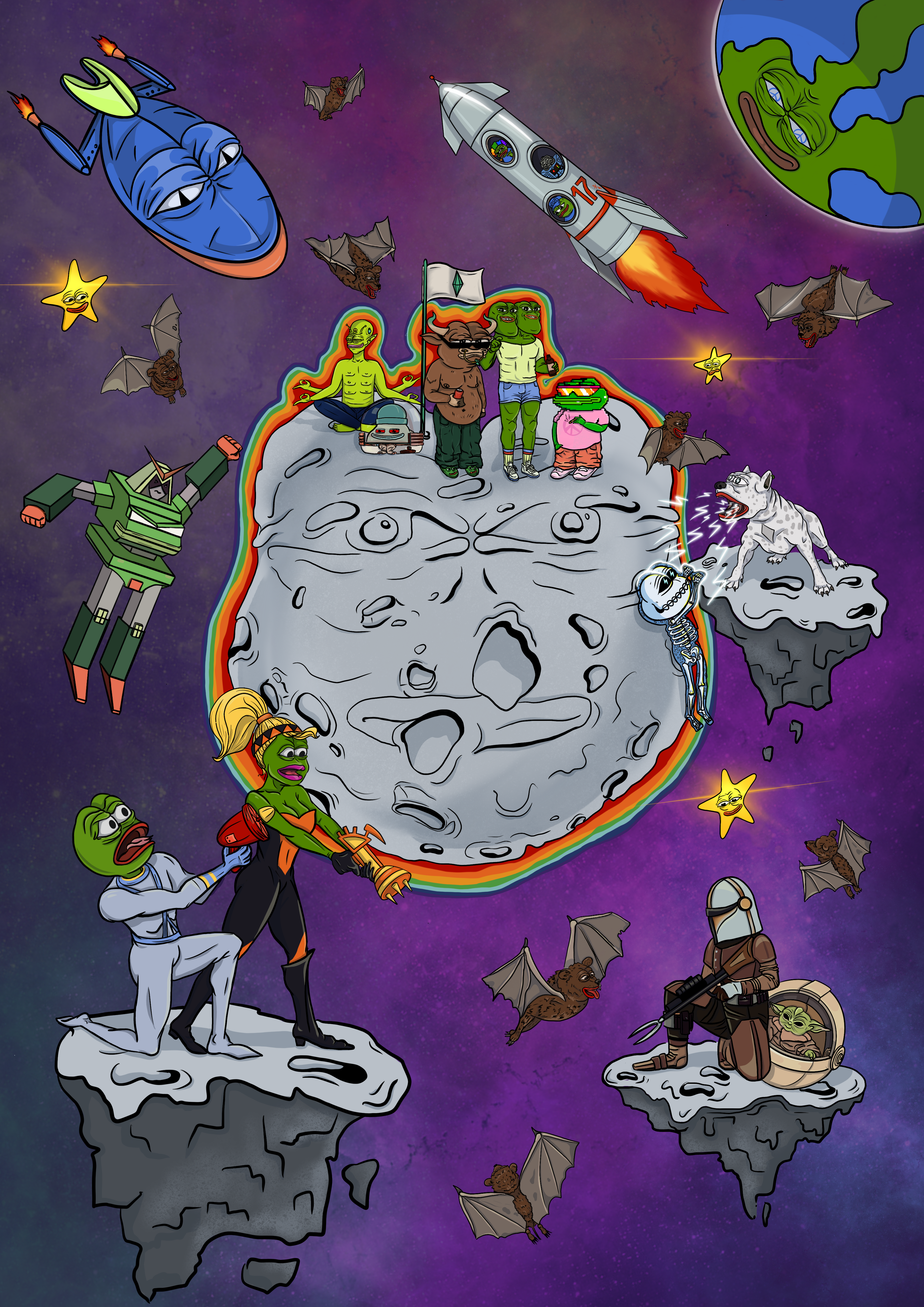 Party on the moon