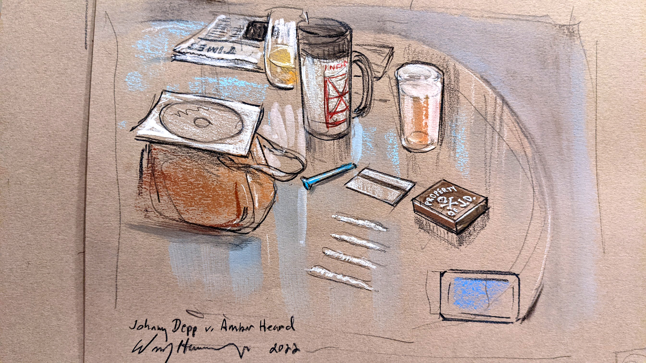 Johnny Depp's Morning Breakfast Table
