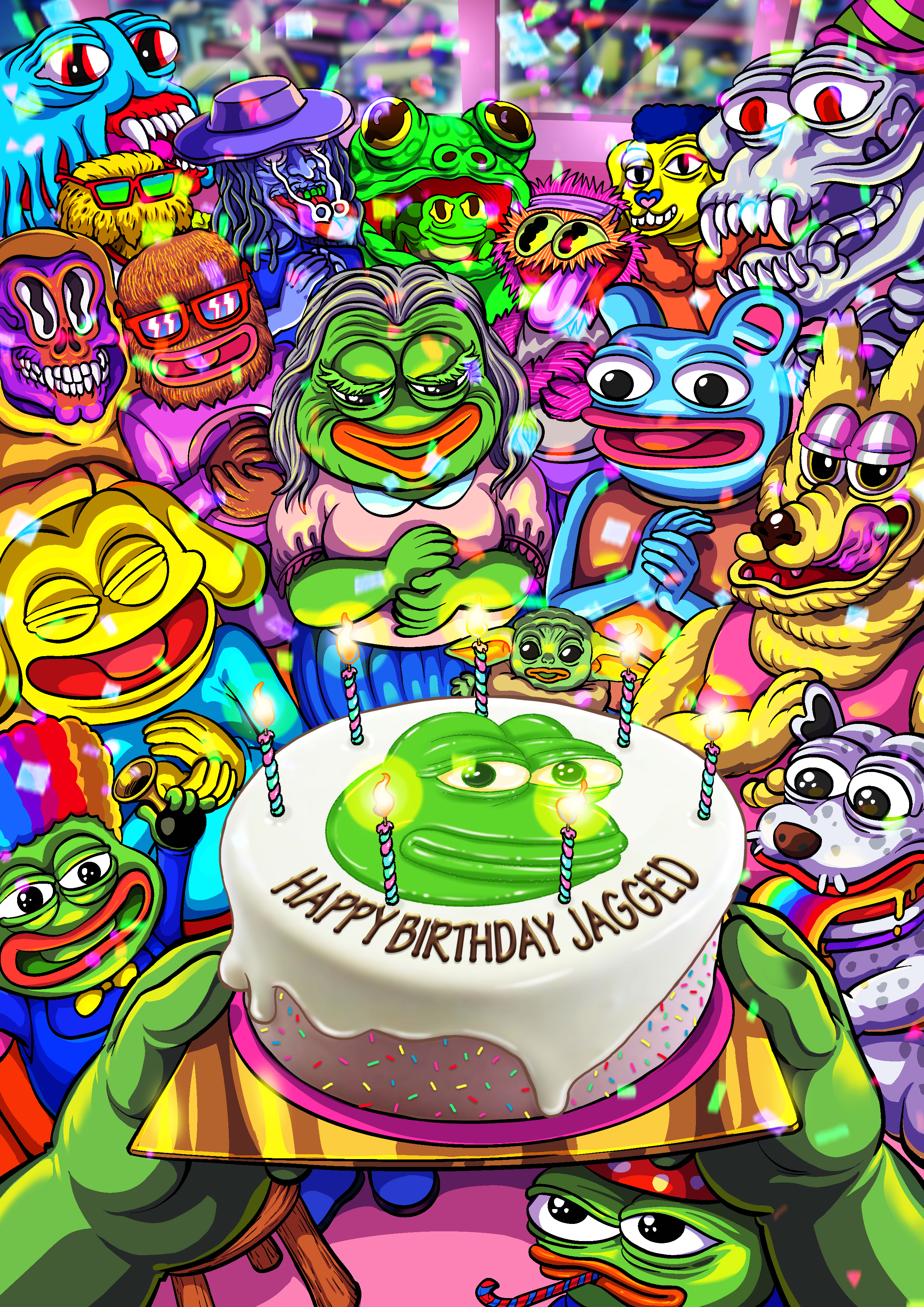 HAPPY BIRTHDAY JAGGED