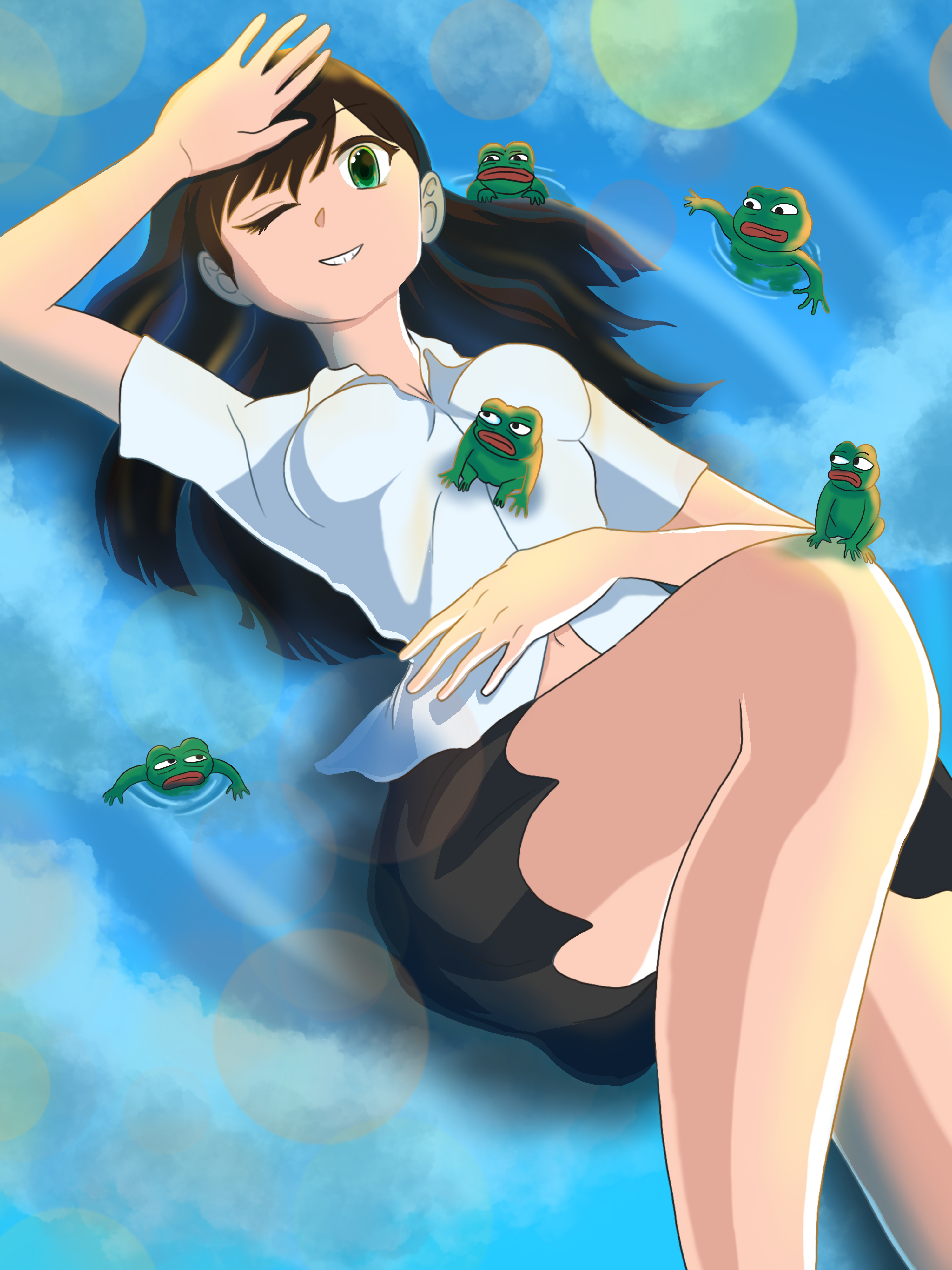 pepe frog x pika plush charm gift room decor anime cartoon flower kawai  cute | eBay