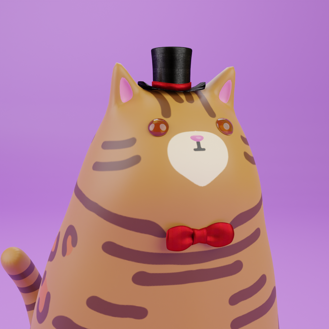 Bengal cat with little hat