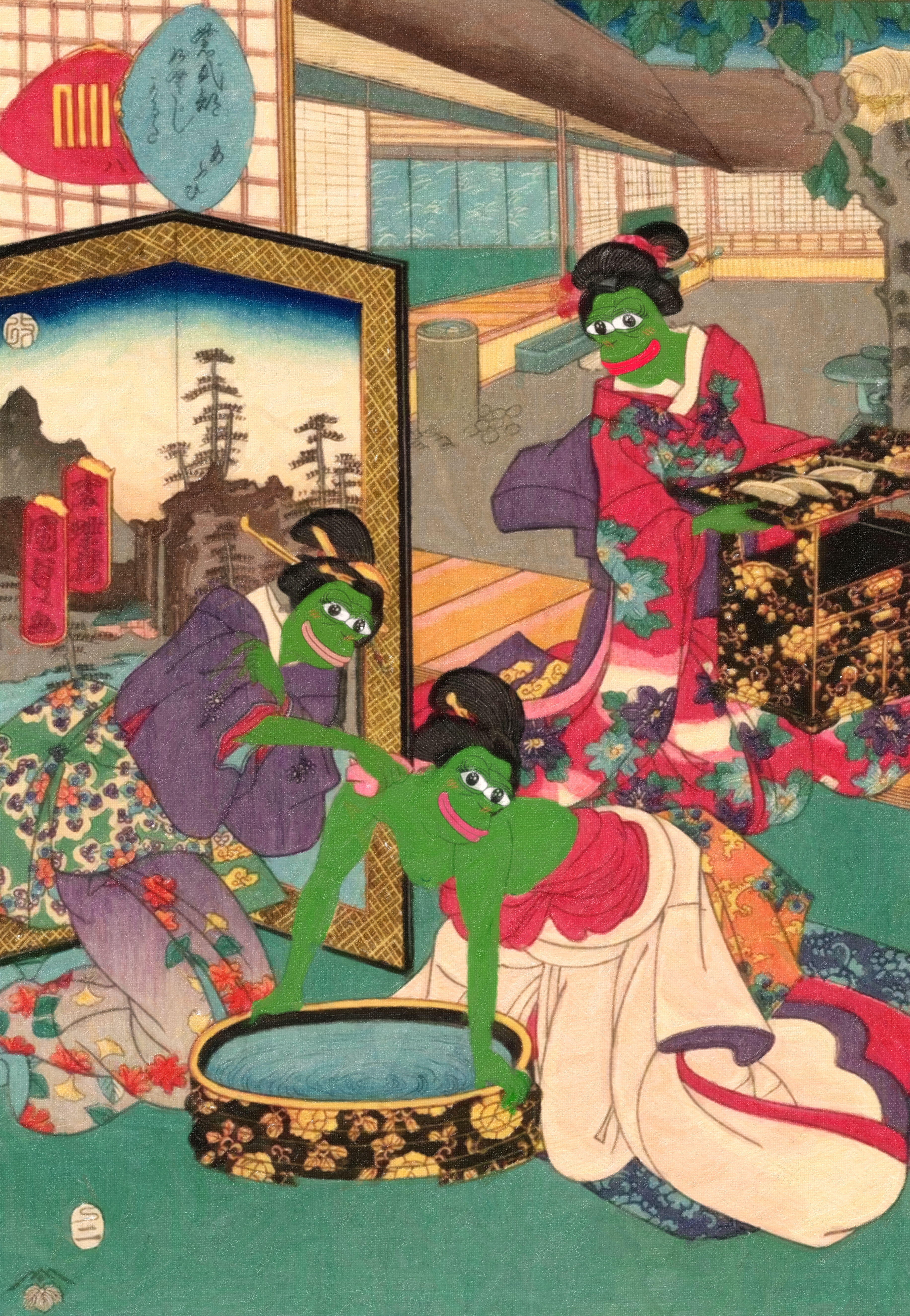 away from all the hostile activities - bath time