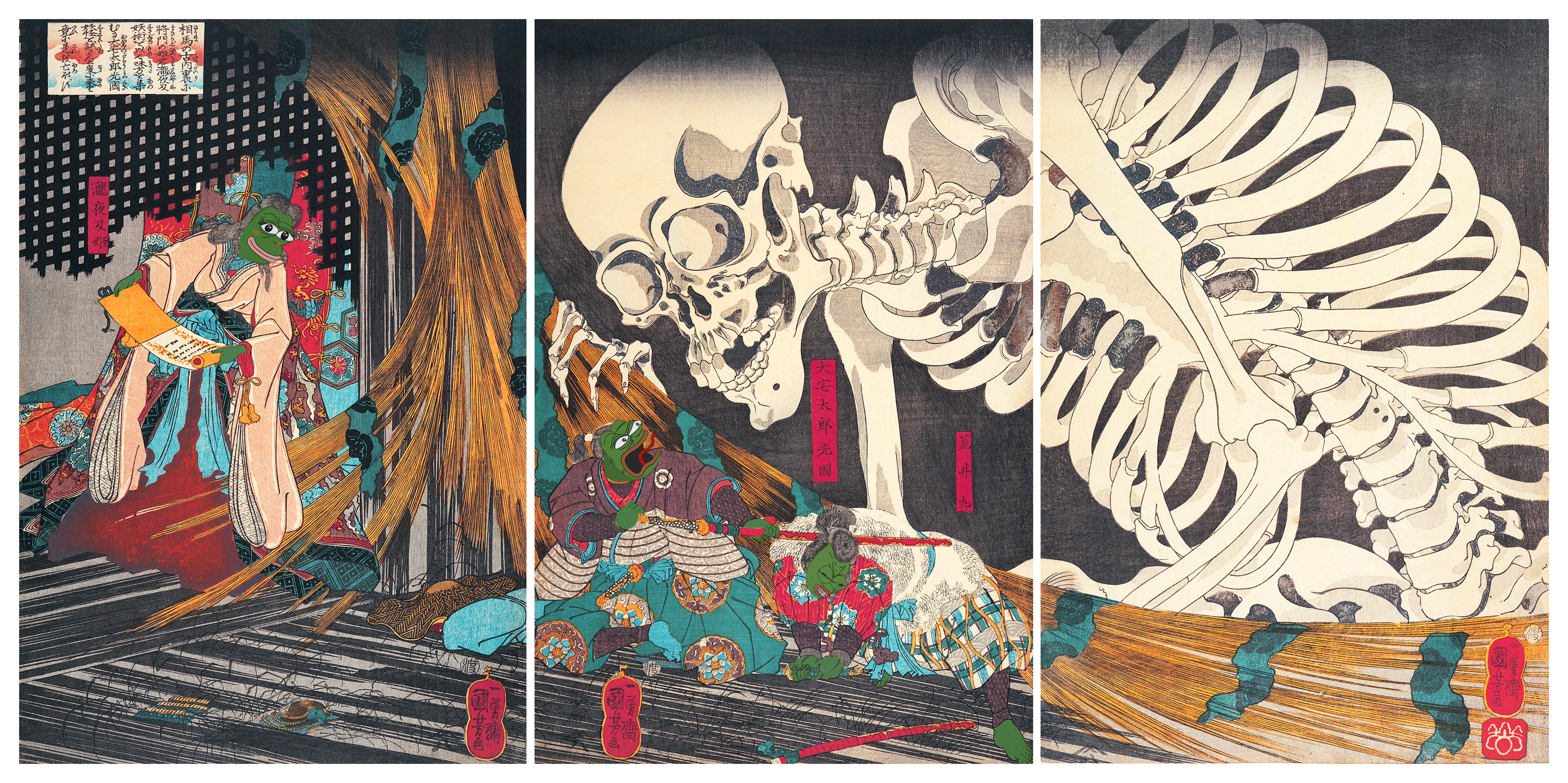 pepes and skeleton ghost