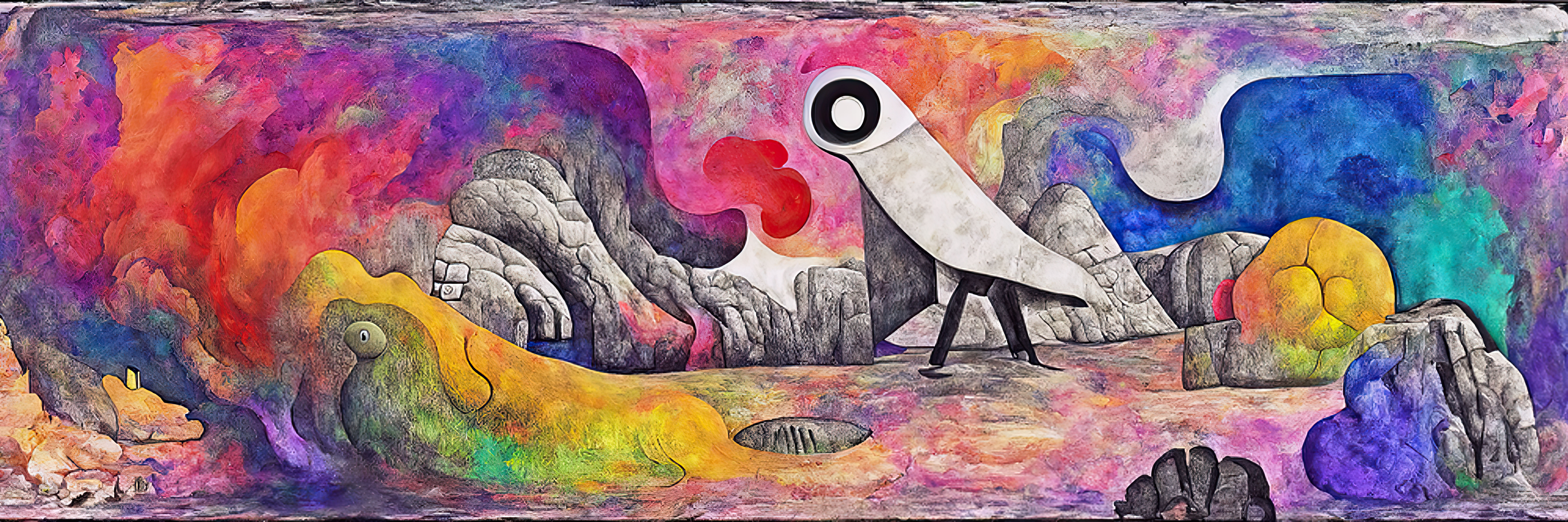 strange bird walking