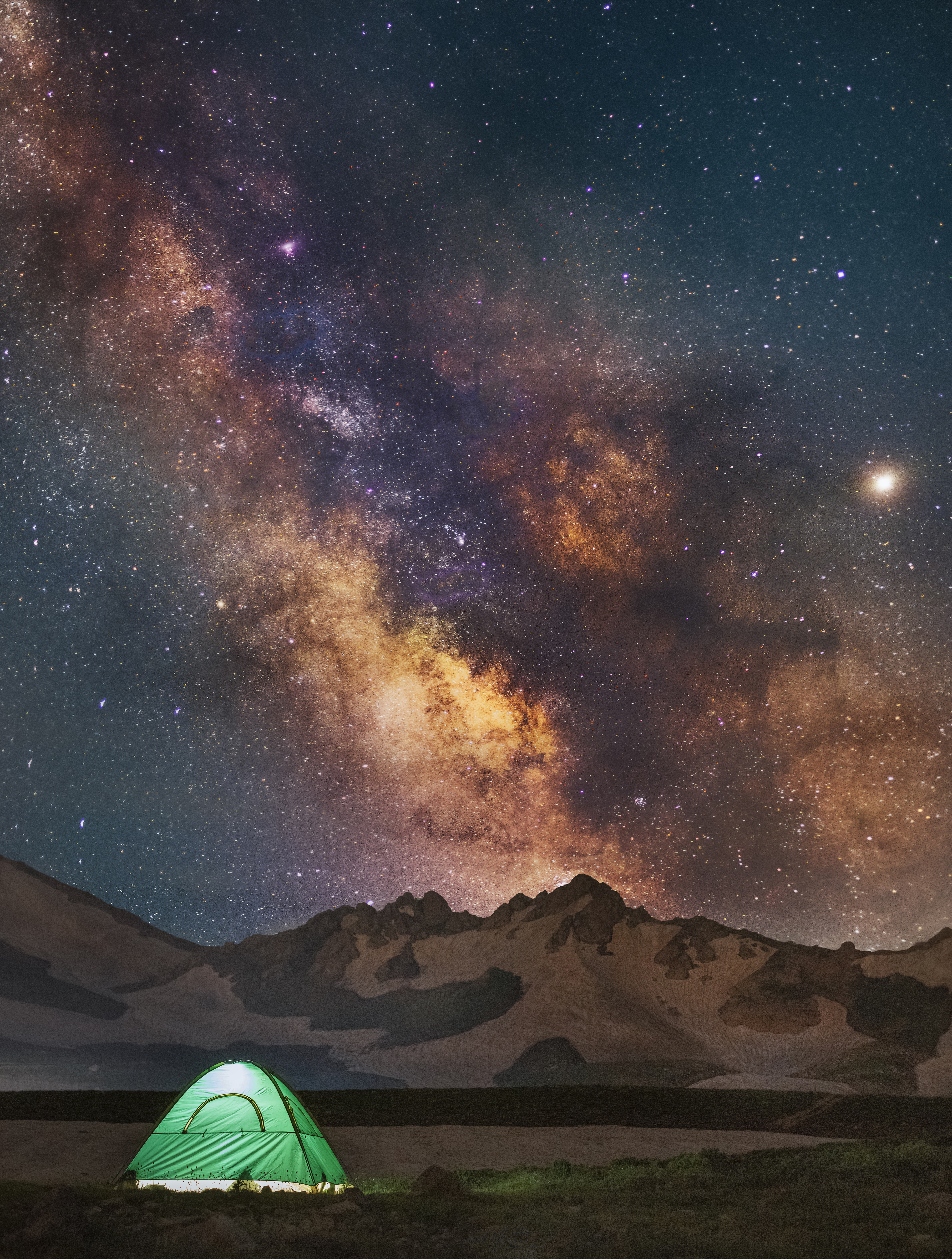 The Milky Way in the mountains